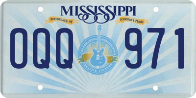 MS license plate OQQ971