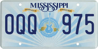 MS license plate OQQ975