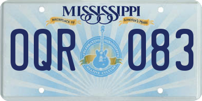 MS license plate OQR083