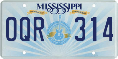 MS license plate OQR314