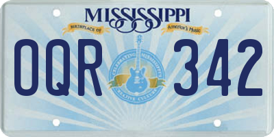 MS license plate OQR342