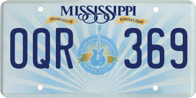 MS license plate OQR369