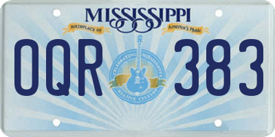 MS license plate OQR383