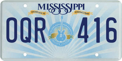 MS license plate OQR416