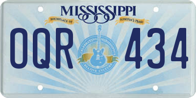 MS license plate OQR434