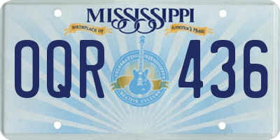 MS license plate OQR436