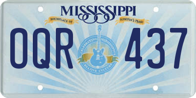 MS license plate OQR437