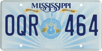 MS license plate OQR464