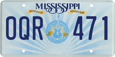 MS license plate OQR471