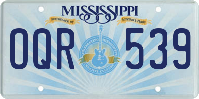 MS license plate OQR539