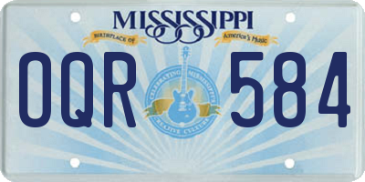 MS license plate OQR584