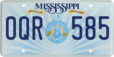 MS license plate OQR585