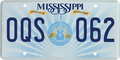 MS license plate OQS062