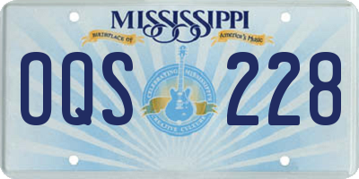 MS license plate OQS228