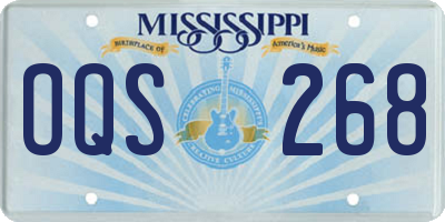 MS license plate OQS268