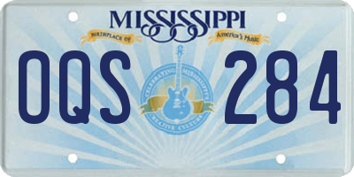 MS license plate OQS284