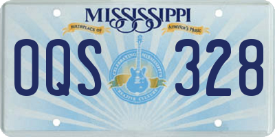 MS license plate OQS328