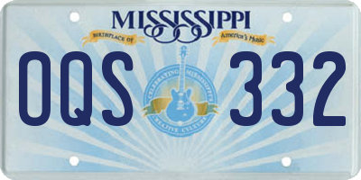 MS license plate OQS332