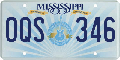 MS license plate OQS346