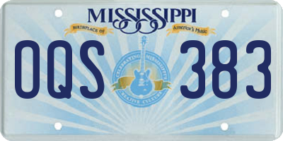 MS license plate OQS383