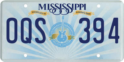 MS license plate OQS394