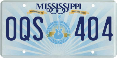 MS license plate OQS404