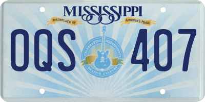 MS license plate OQS407