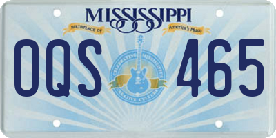 MS license plate OQS465