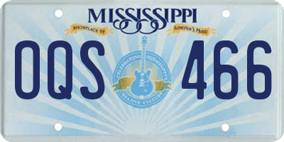 MS license plate OQS466