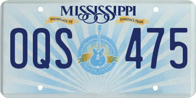 MS license plate OQS475