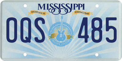 MS license plate OQS485