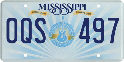 MS license plate OQS497