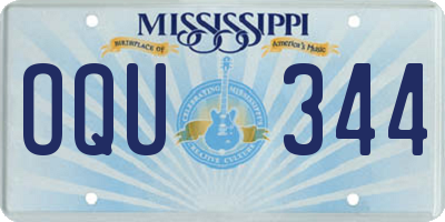 MS license plate OQU344
