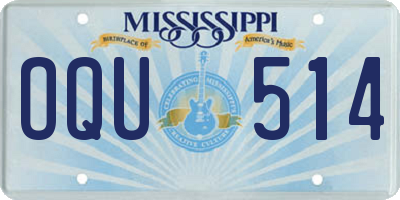 MS license plate OQU514