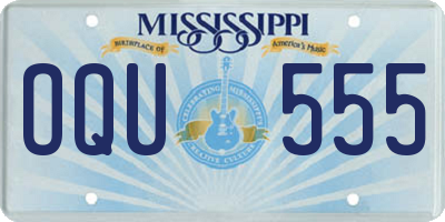 MS license plate OQU555