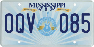 MS license plate OQV085
