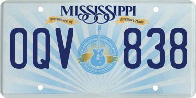 MS license plate OQV838