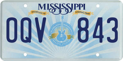 MS license plate OQV843