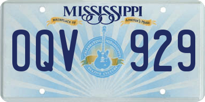 MS license plate OQV929
