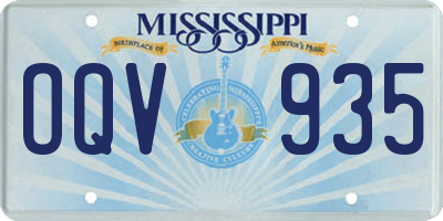 MS license plate OQV935