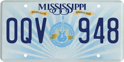 MS license plate OQV948