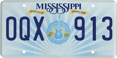 MS license plate OQX913