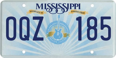 MS license plate OQZ185