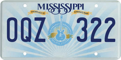MS license plate OQZ322