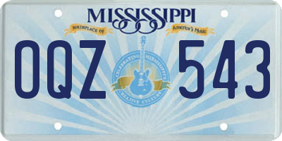 MS license plate OQZ543