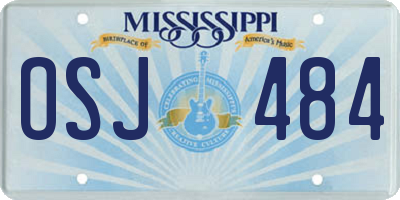 MS license plate OSJ484