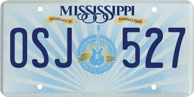 MS license plate OSJ527