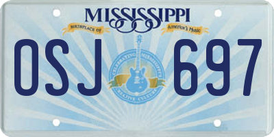 MS license plate OSJ697