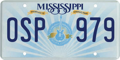 MS license plate OSP979