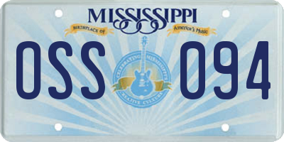 MS license plate OSS094